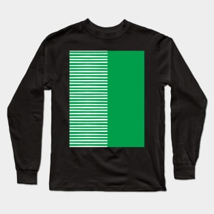 Green and white stripes effect Long Sleeve T-Shirt